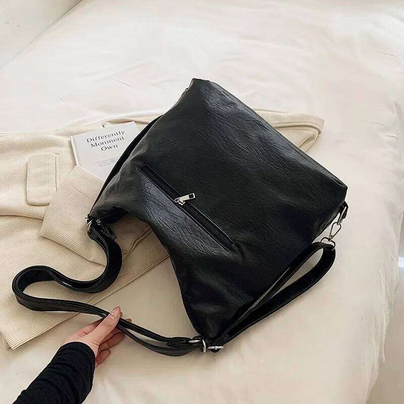 Women Soft PU Leather School Bag Casual Multifunctional College Large Capacity Shoulder Bags Travel Tote Messenger Pack