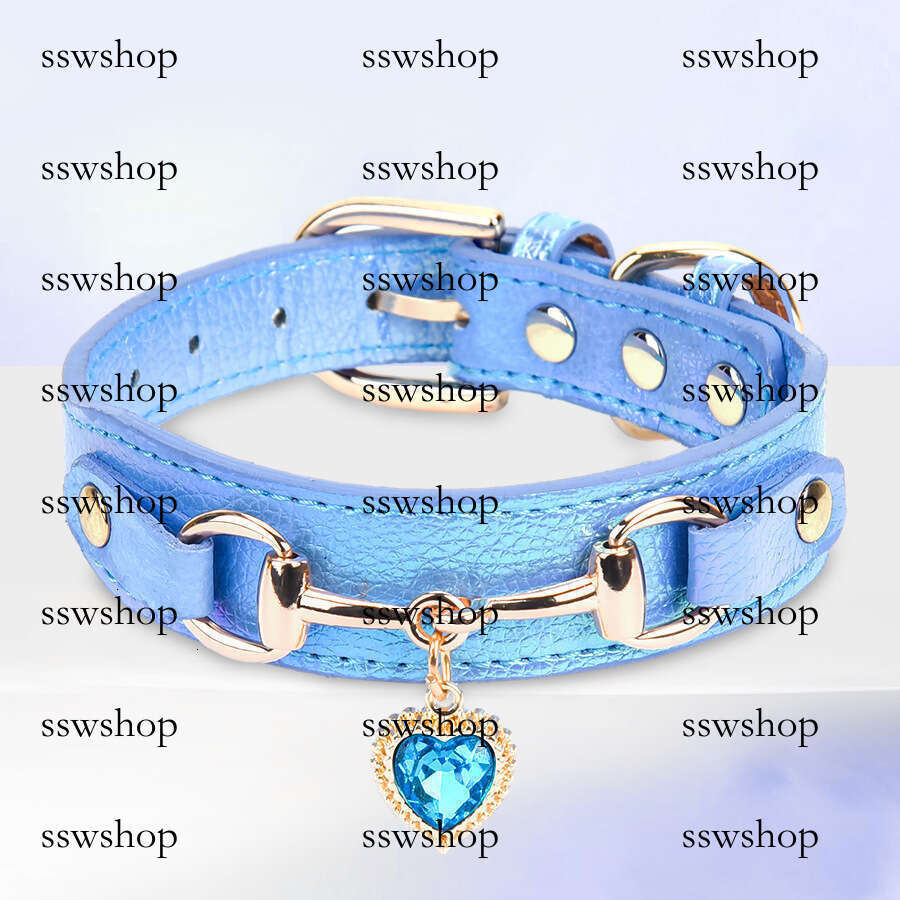Ocean Heart Dog Puppy Durable Leash Pet Collar Accessories for Small and Medium Dogs Outdoor Walking