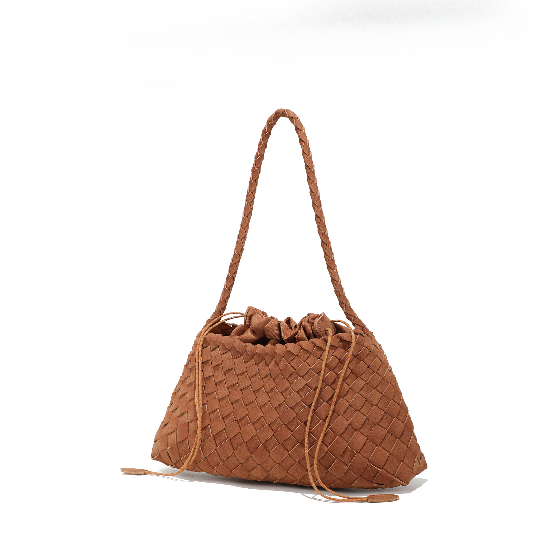 2025 autumn new French retro niche design casual fashion woven armpit bag light luxury suede handbag designer shoulder bag