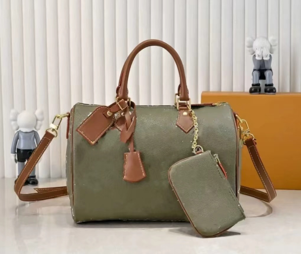 AAA Army Green High Quality Pillow Boston Designer bags Handbags Purses Spedys P Shoulder Bag Handbag Canvas Leather Crossbody Bag Women handbag tote bags cm
