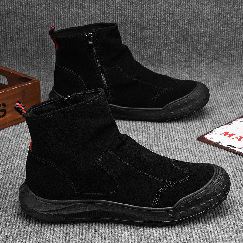 Fall New Men's Casual Boots Daily Versatile Warm Men's Boots Climbing and Running Lightweight Men's Shoes