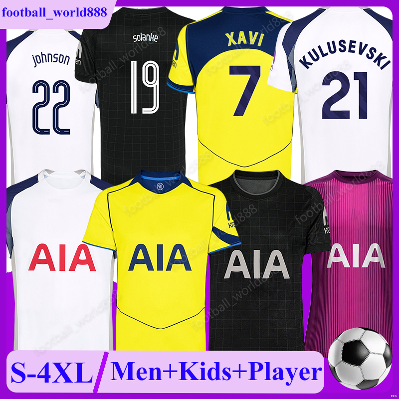 XXXL 4XL tottenaham 25 26 Soccer Jerseys XAVI JOHNSON TOT 2025 SOLANKE football shirts MADDISON KULUSEVSKI football kits VAN DE VEN VICARIO TEL Men Kids Kit Socks Sets