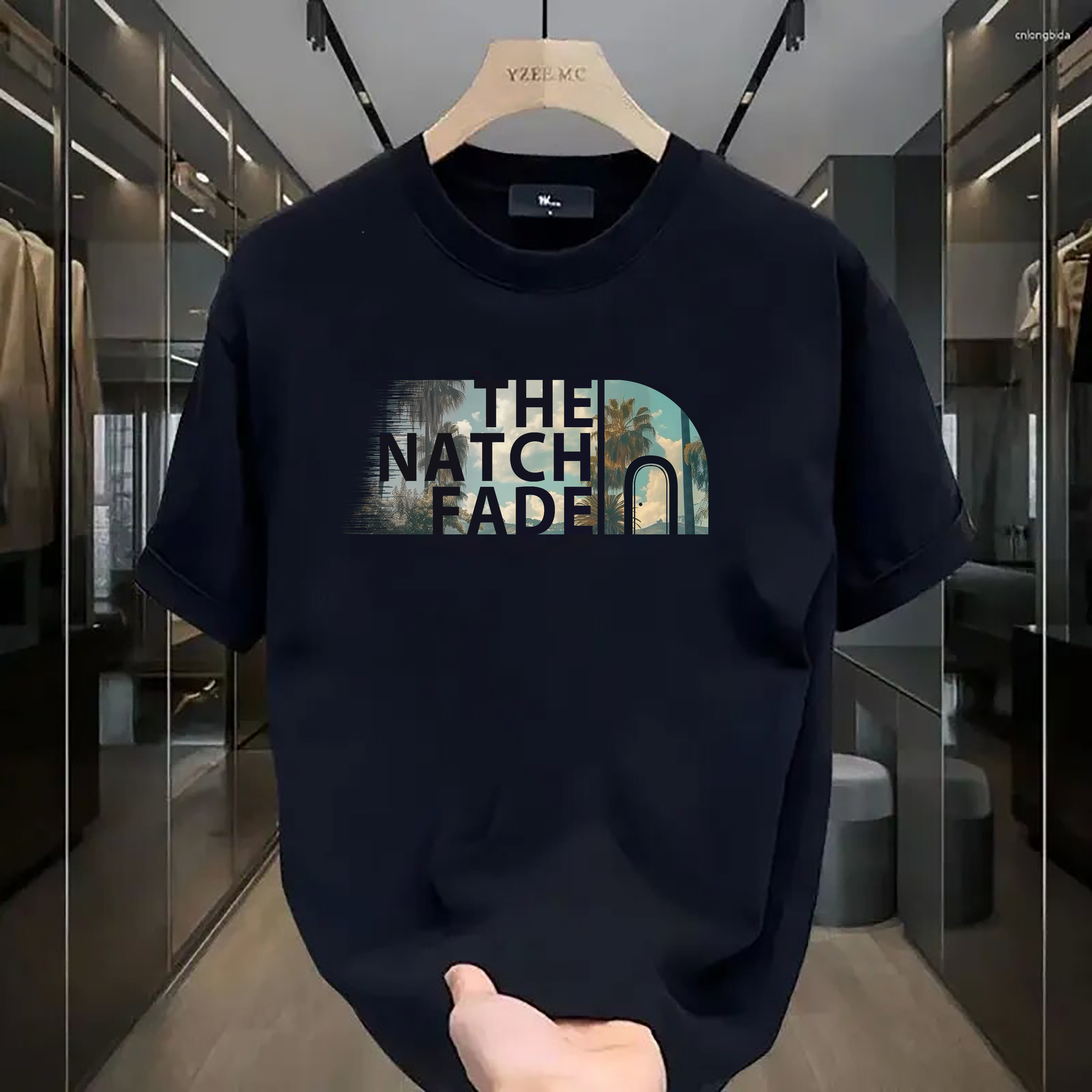 Men's Tracksuits Cotton Spring/Summer Trendy Women's Printed Fashion Versatile Round Neck Short Sleeve T-shirt