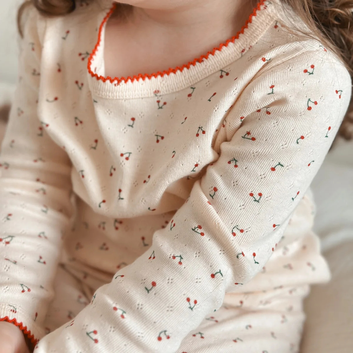 16T Flower Print Cotton Girls Pajamas Clothes Set Toddler Kid Baby Clothing Long Sleeve Top Pant Suit PJ Set Homewear Outfit 250829