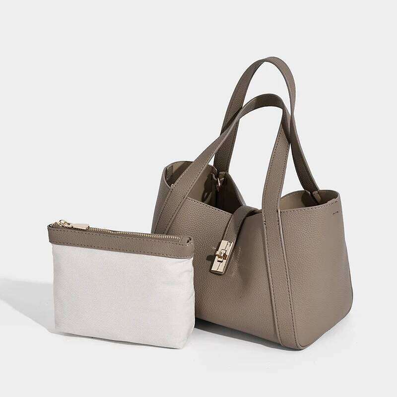 Best Seller Designer Bag Classic Small Tote Bags For Women Handbags Purses 2025 New In PU Lychee Pattern Lock With Inner Pocket Shoulder