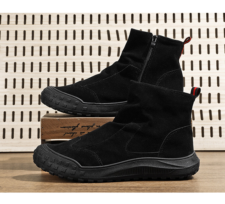 Fall New Men's Casual Boots Daily Versatile Warm Men's Boots Climbing and Running Lightweight Men's Shoes