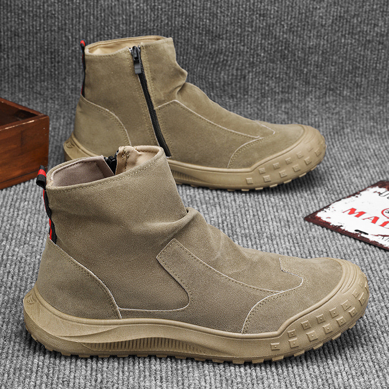 Fall New Men's Casual Boots Daily Versatile Warm Men's Boots Climbing and Running Lightweight Men's Shoes