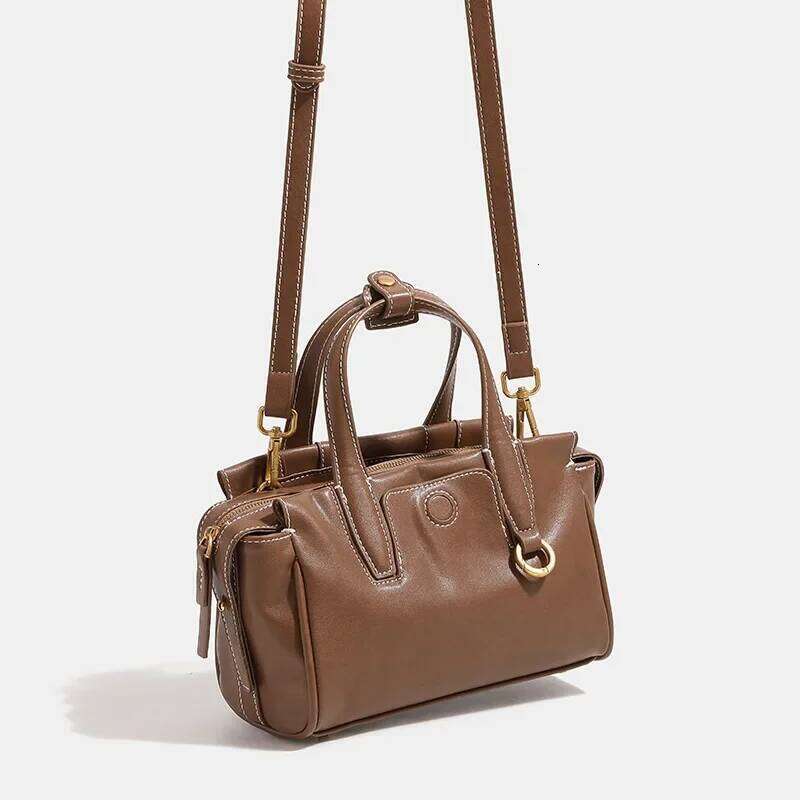 Celebrity Style Niche High-End Texture Handbag Genuine Leather Small Crossbody Single Shoulder Diagonal Bag Storage Accessor