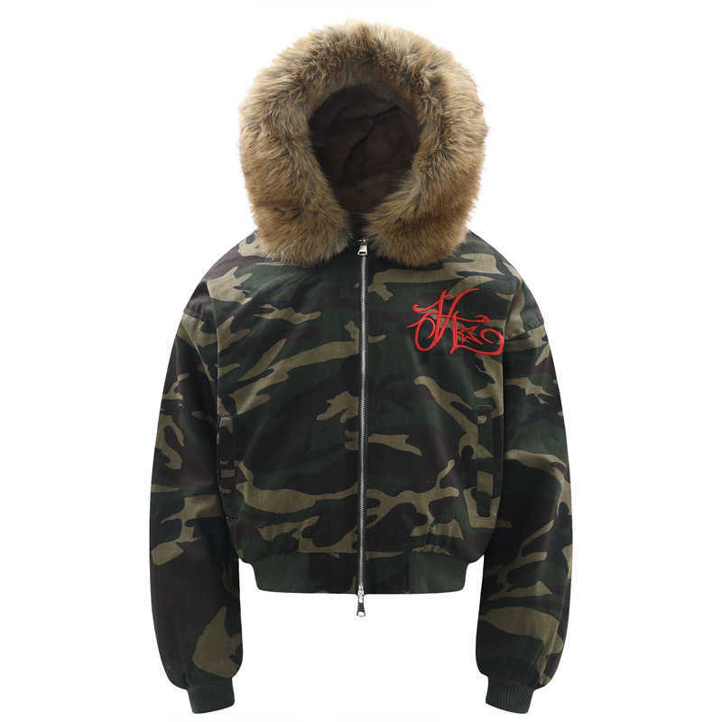 Winter Chinese Style Detachable Fur Collar Hooded Fleece Jacket Mens Trendy Loose Embroidered Mountaineer Coat L250830