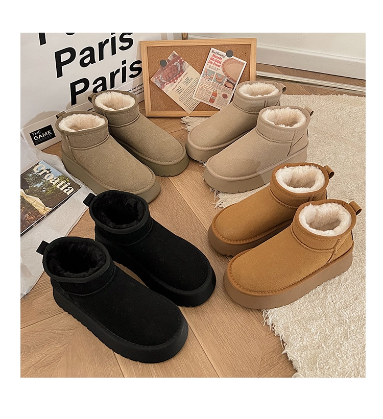 Designer thick-soled anti-slip snow boots for women 2025 New fashion autumn and winter one-step fleece and thickened warm cotton shoes Free shipping