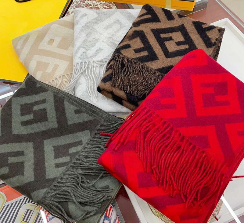 F Designer Scarves Designer Scarf Wool Scarfs Winter Spring 100% Cashmere Scarf Men Women Designer Classic Letter pattern Pashmina shawl Scarves Size 170*45cm