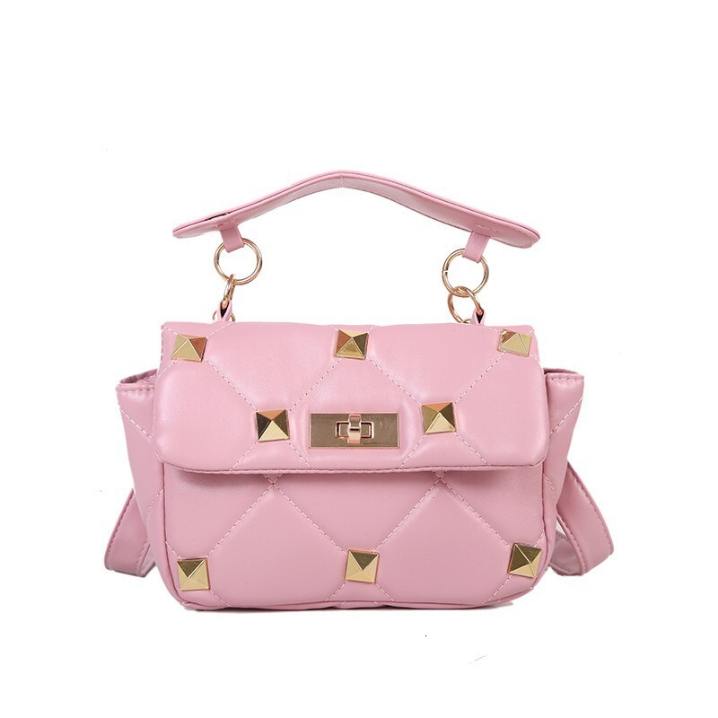 2024 Women's Bag With Rivet Lock Fashionable Soft Surface Embroidered Quilted Single Shoulder Crossbody Bag Luxury Bag Designer Free Shipping Ver