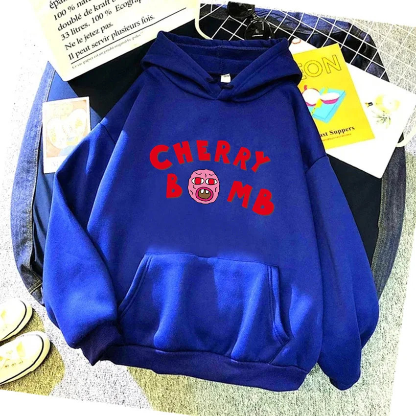 Winter Womens Hoodie The Creator Cherry Bomb Graphic Vintage Hip Hop Sweatshirts Casual Streetwear Unisex Pullover Women Hoodies 250818