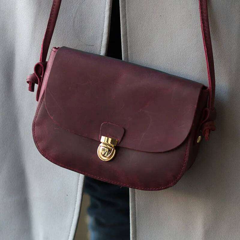 Johnature Retro Handmade Crazy Horse Leather Women Small Bag 2025 New Simple Nature Soft Cowhide Shoulder Messenger Bags