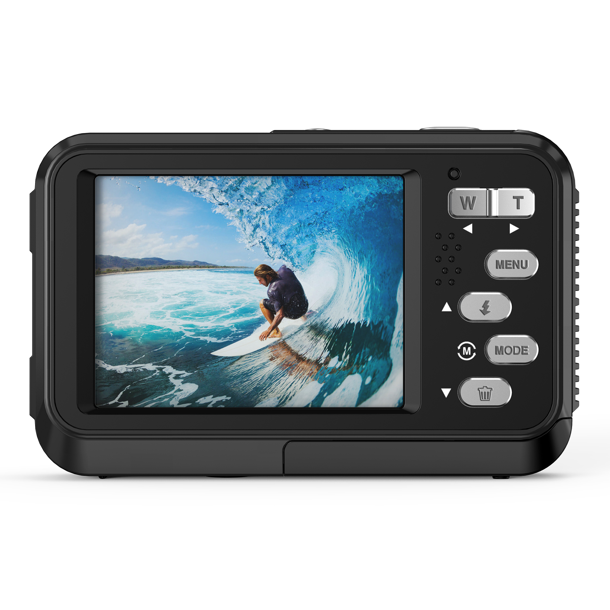 Digital Camera 4K Video and 48MP Photo Waterproof Camera Dual Screen 2.8-inch Portable Camera 16X Zoom Camera Anti Shake Auto Focus Face Detection Vid