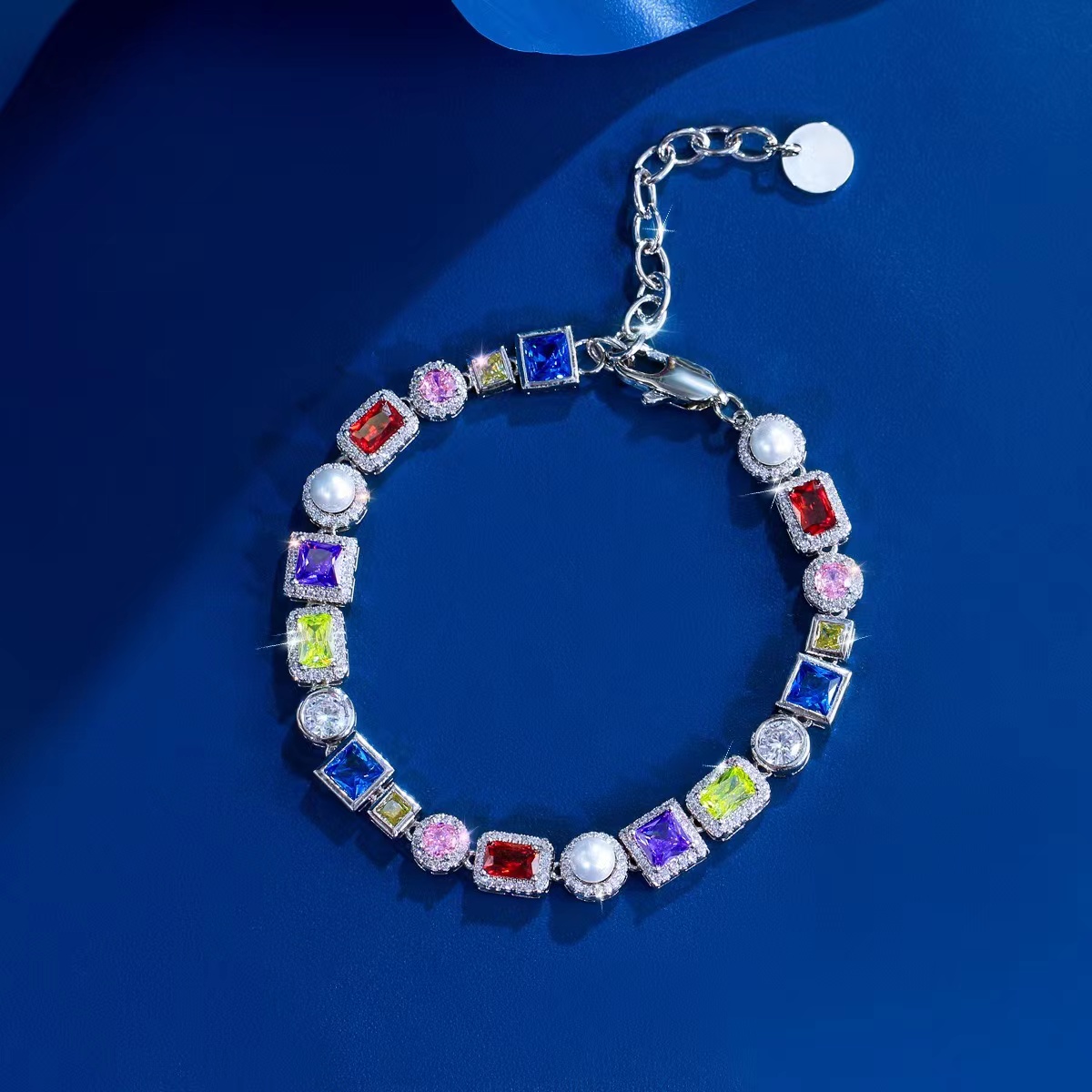 Elegant European/American Styled Bracers: A Sparkling Mix of Colorful Stones and Gems