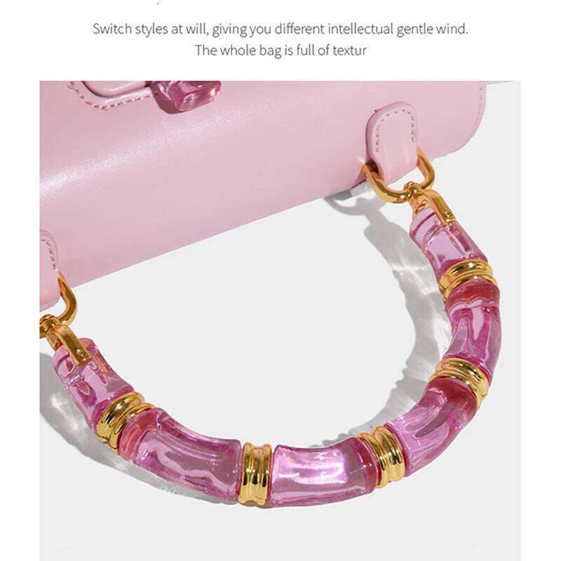 2025 New Women's Bamboo Handle Saddle Bag Crystal Accent Crossbody Purse Retro Chic Leather Clutch For Women