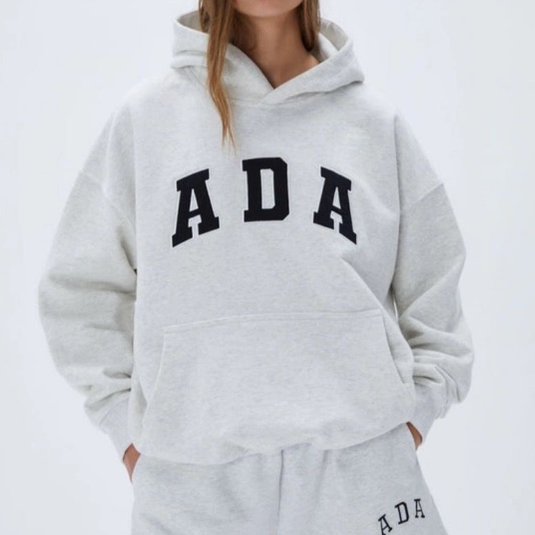 25ss ada oversized fashion sweatshirts adanolas cotton loose hoodies letters embroideried fashion lady sweaters