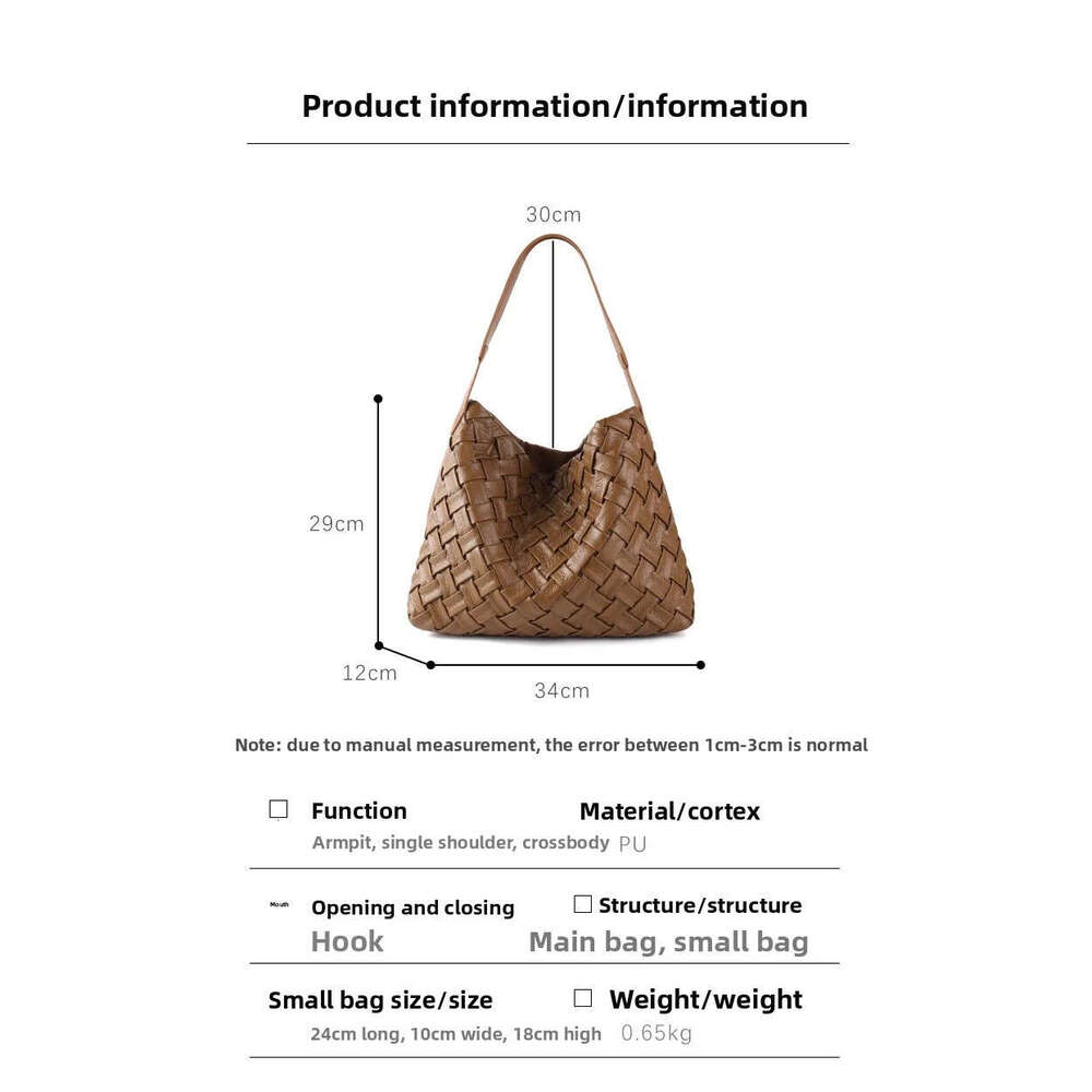 Best Seller Designer Bag Woven Tote Bag Women Textured Pleated Soft PU Leather Large Capacity Shoulder Messenger Bags