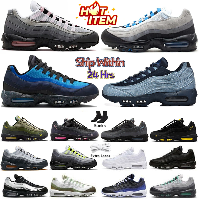 Designer Men 95 95s women Running Shoes Classic Blue Spark Black White Yellow Cool Grey Olive Midnight Navy Trainers Sneakers Outdoor Sports runners size 36-45