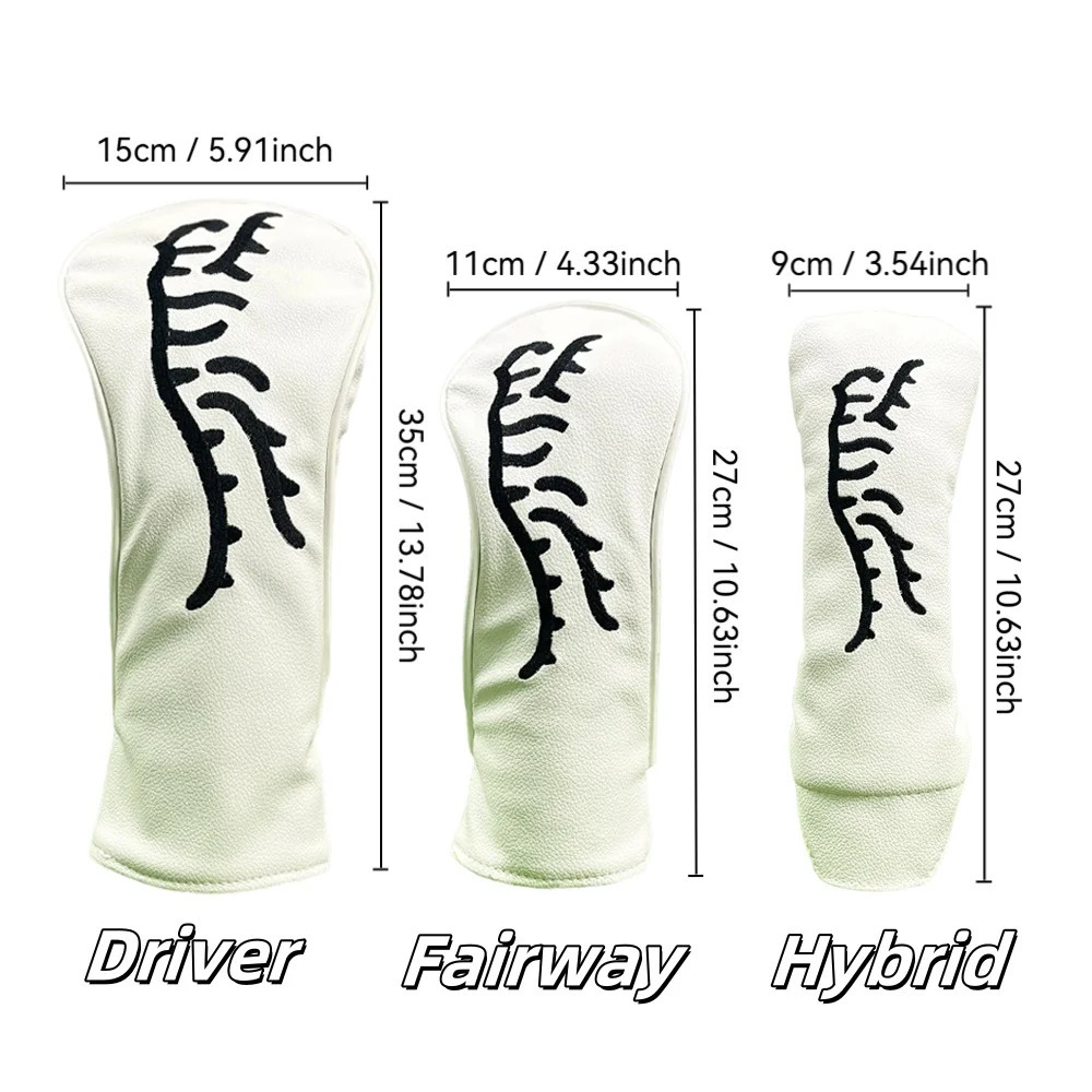 white abstract tiger golf club head cover Durable waterproof providing the protection for your golf club 250829