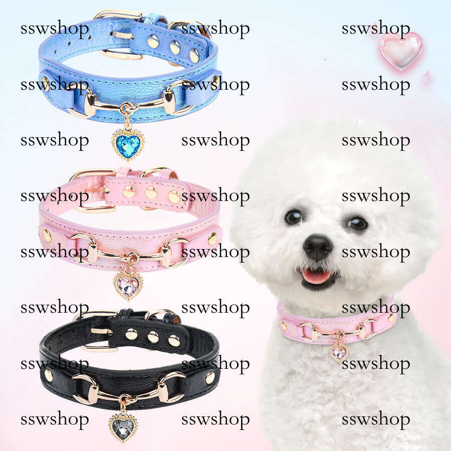 Ocean Heart Dog Puppy Durable Leash Pet Collar Accessories for Small and Medium Dogs Outdoor Walking