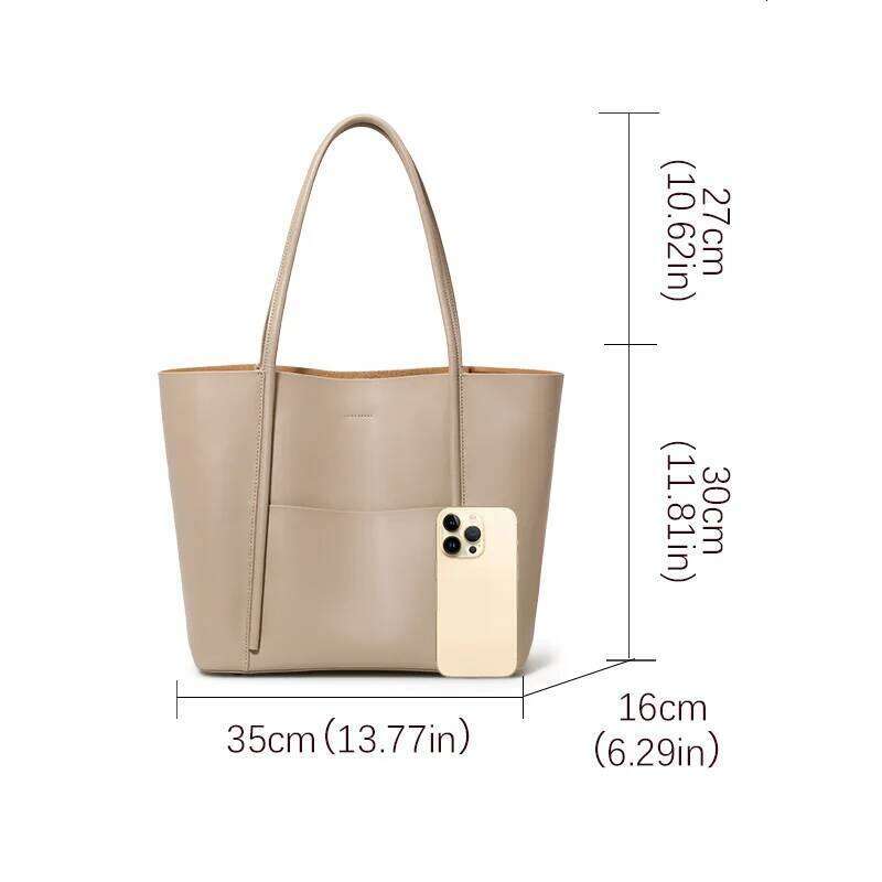 Large-Capacity Genuine Leather Summer And Spring Casual High-End Style Large Handbag