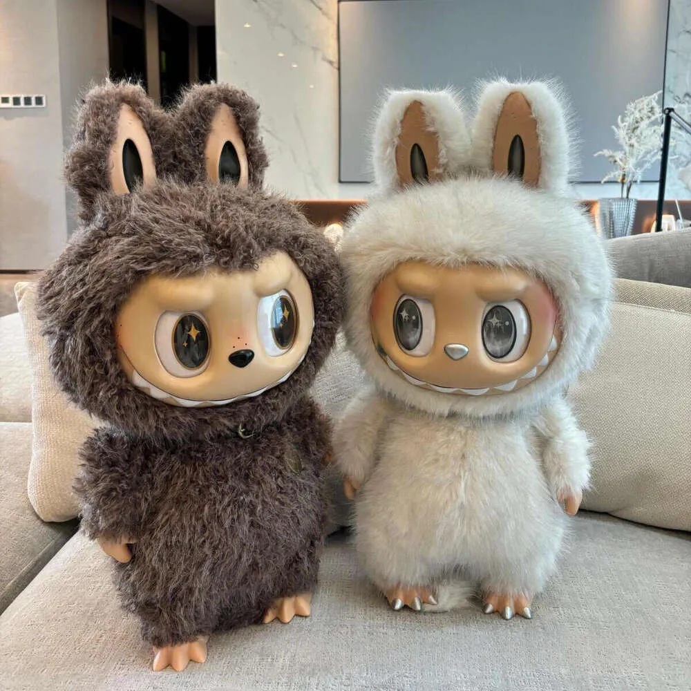 Labubu doll ZIMOMO Leader LABUBU Angel Vinyl Plush Doll 38CM Big Baby
