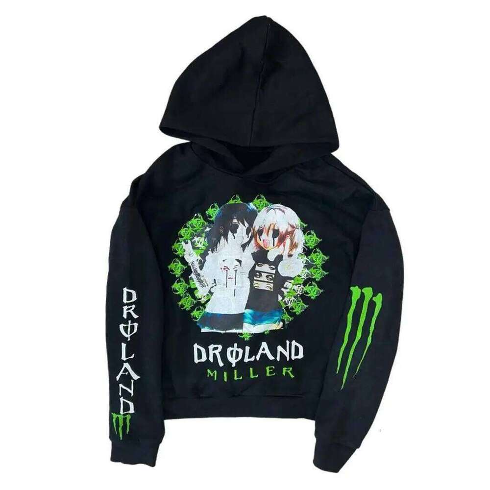 American Retro Personalized Hoodie Trendy Sports Y2k Letter Pattern Printed Hooded Sweatshirt Street Wear