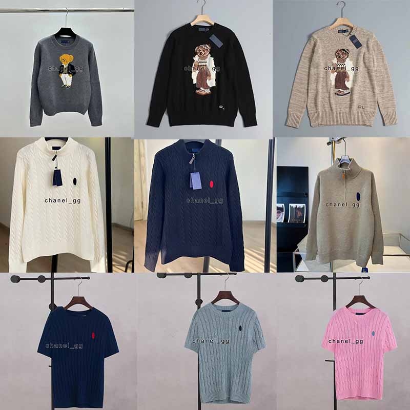 Womens sweater Cashmere sweater Fashion Designer brand classic embroidery Ralphli sweater crew neck sweater Outdoor casual pullover