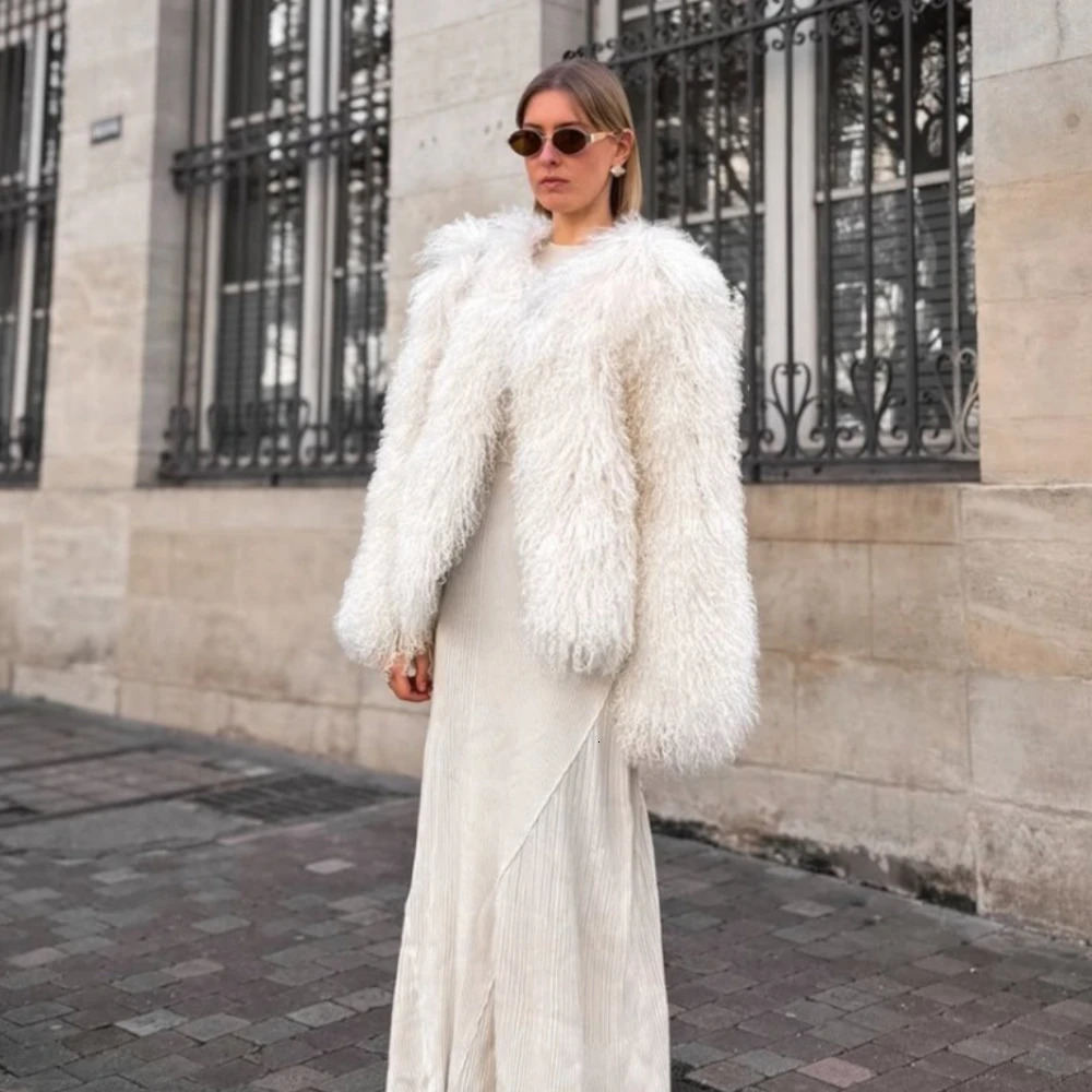 OFTBUY Natural Mongolia Sheep Fur Coat Fashion Autumn Winter Clothes Women Thick Warm Short Real FurJacket Outerwear Female 250829