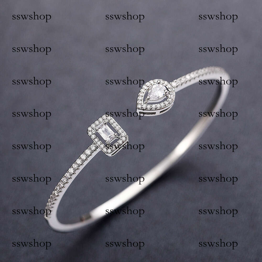 Open Trendy Ins Brass Zircon Bracelet Elegant Korean Version Simple Banquet Jewelry Gift