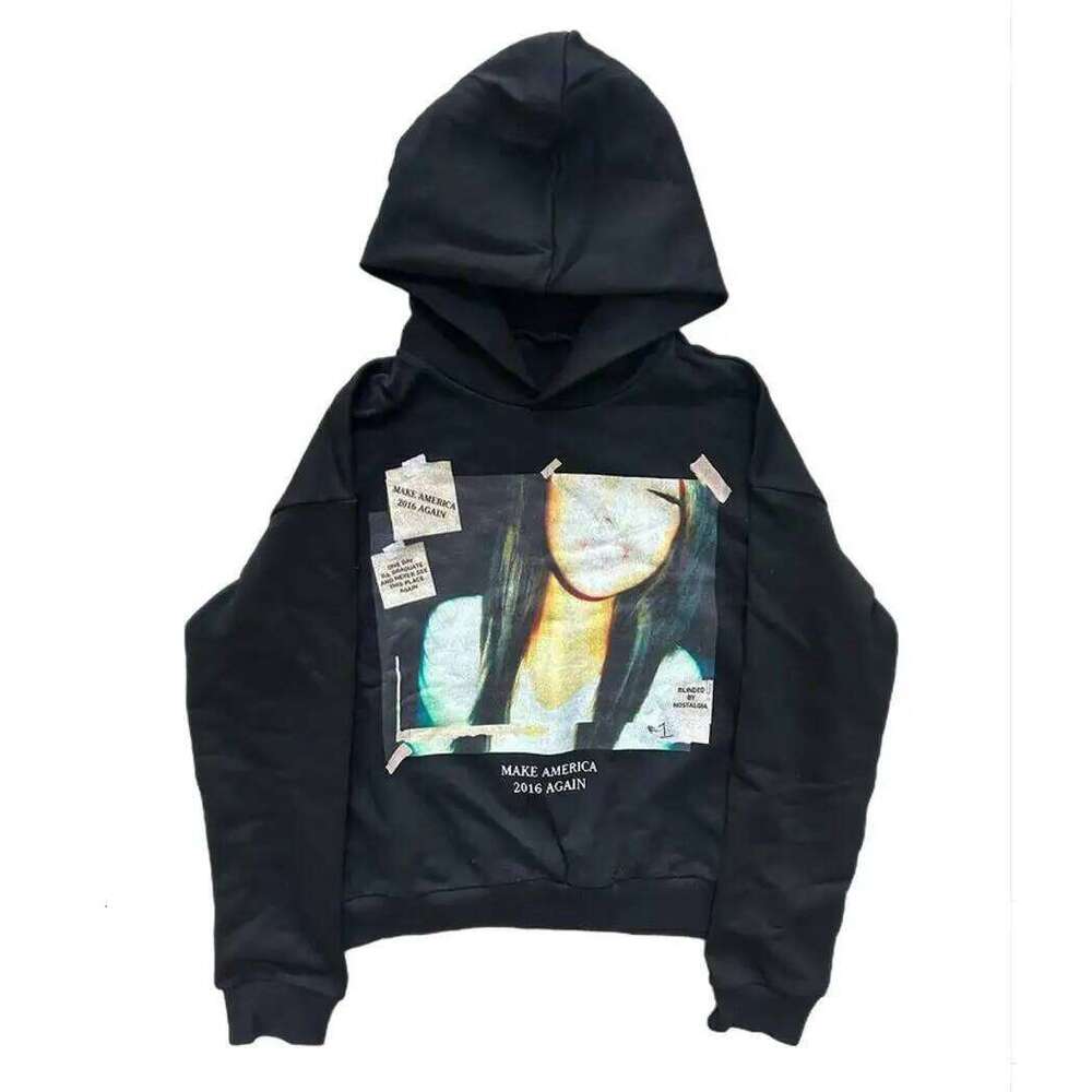 American Retro Personalized Hoodie Trendy Sports Y2k Letter Pattern Printed Hooded Sweatshirt Street Wear