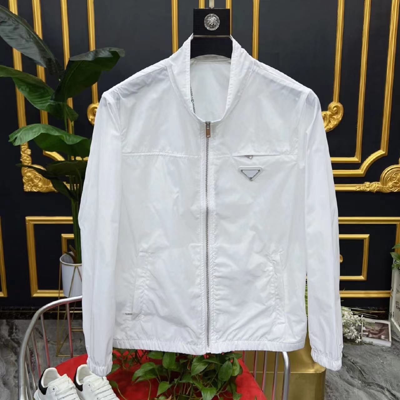 Korean Style Men's Jacket Loose Fit Casual Sporty Pilot Black Coat Top Letter Stand Collar Trendy