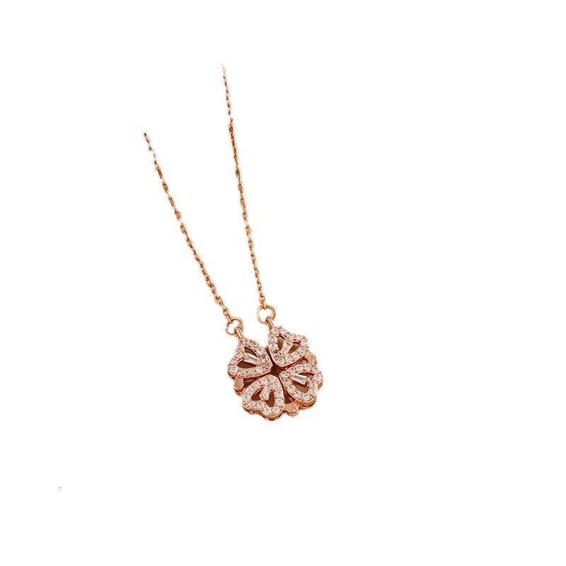 Jewelry Necklace For Women Multi-Wear Heart-Shaped Deformation Niche Design Temperament Four-Leaf Clover carefully crafted to suit a variety of scenes