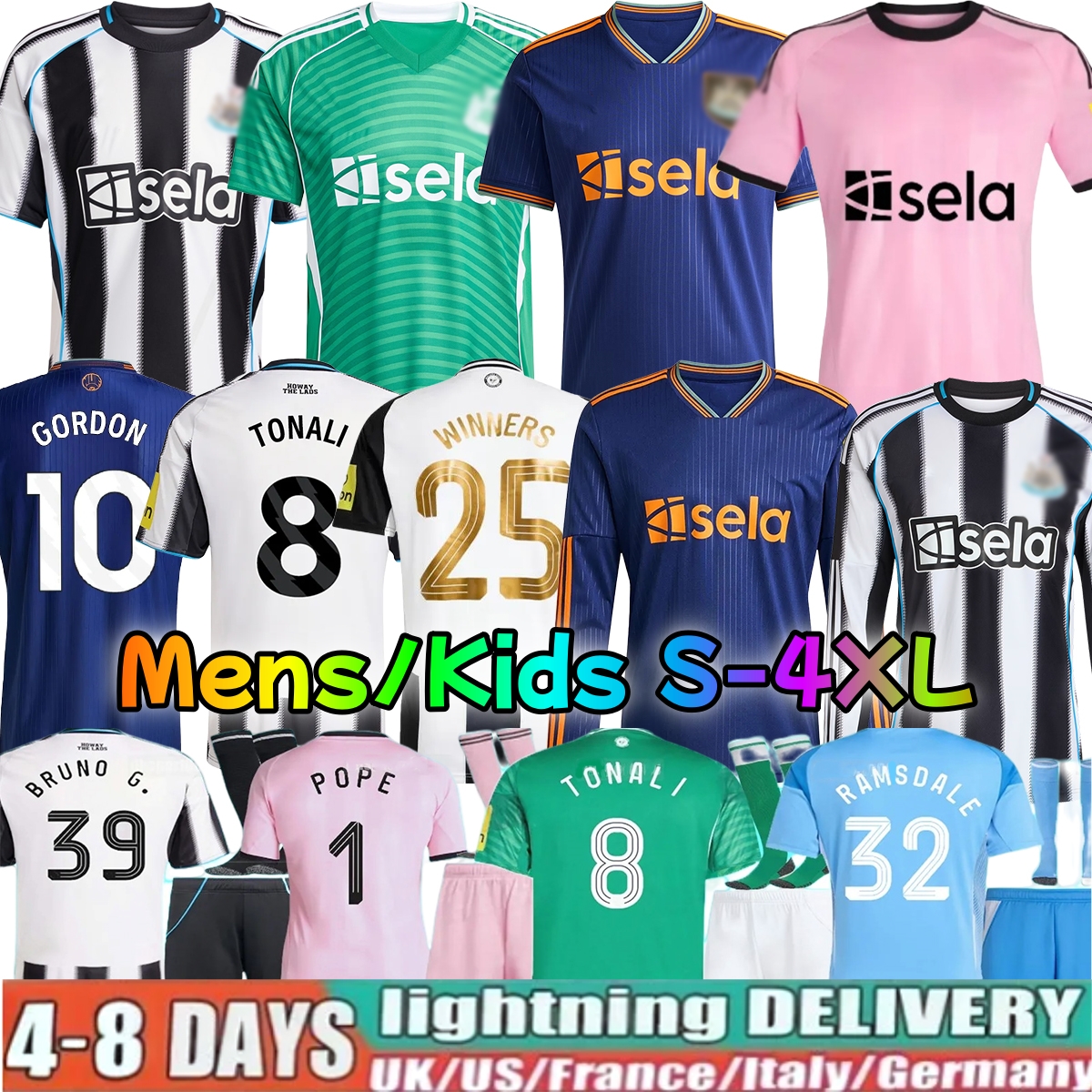 25 26 ISAK newcastl e soccer jerseys Elanga CARABAO CUP FINAL Special burn 2025 2026 BARNES BRUNO G. Gordon MURPHY TONALI Football Shirt Home away fans Player PRE MATCH