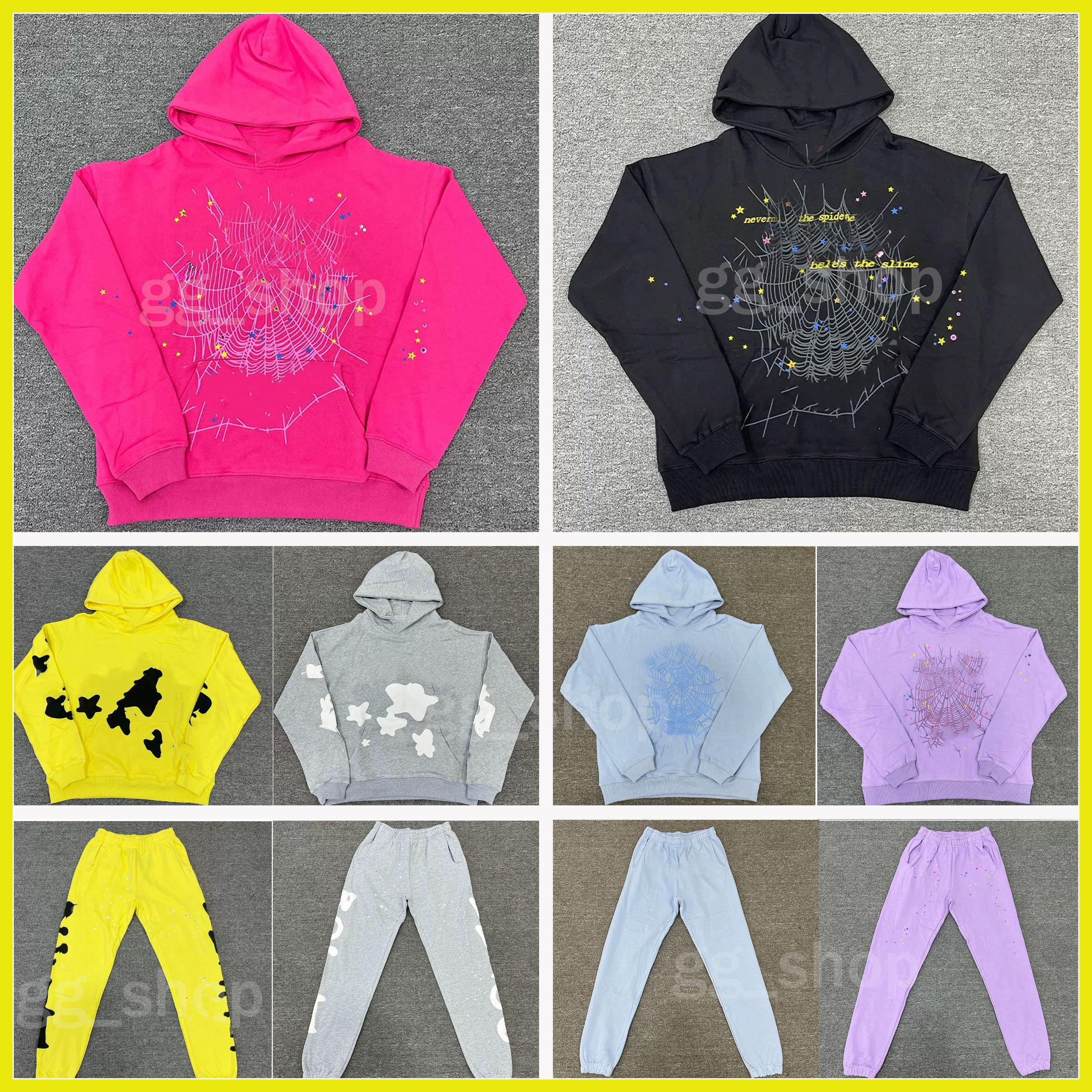 Designer hoodies men hoodies spider hoodie sweatshirts hiphop sweatpants womens foam puff printed sweatshirts pants bubble printed Y2K hoodies us size sxl 25km