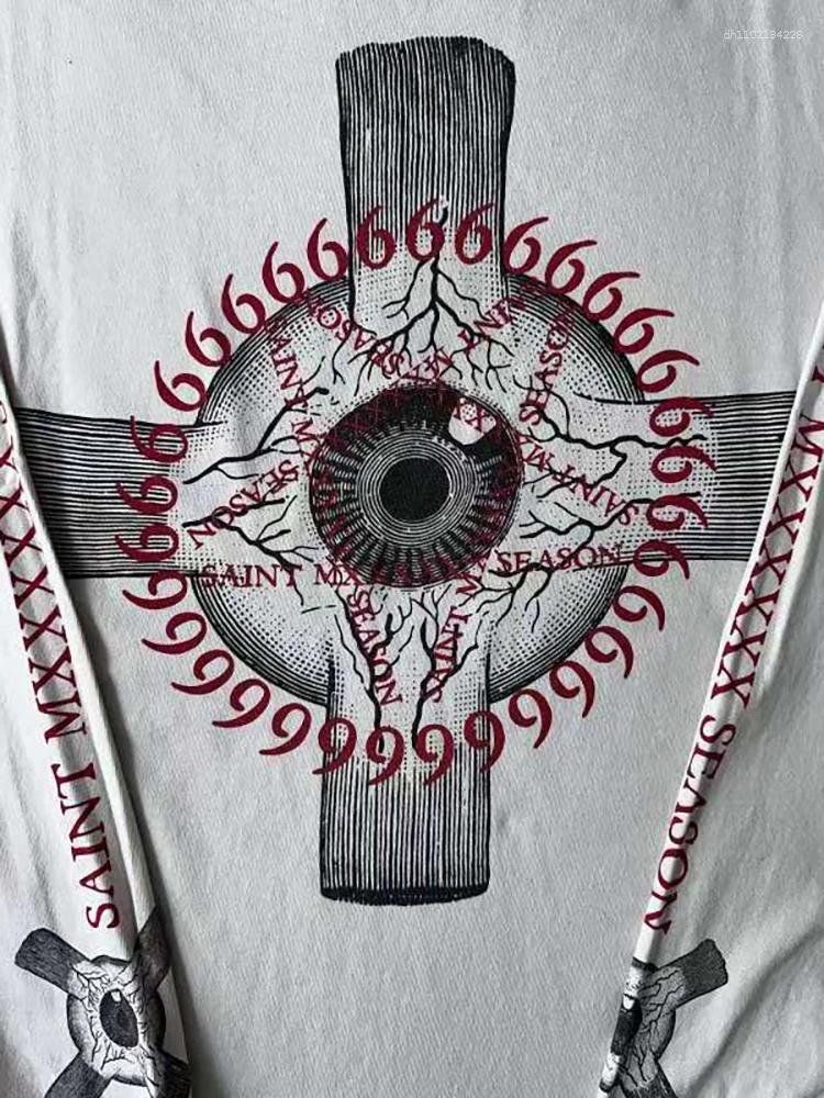 Men's T Shirts Vintage Clothing Retro Classic Graphic Printed Loose Long Sleeve Harajuku Gothic Casual Oversized Cotton Shirt Men Women