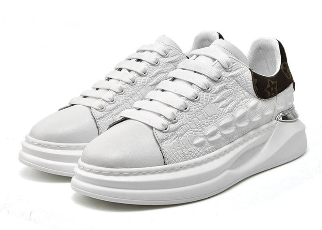 new style limited edition men casual printed matching color skate shoes thick sole lightweight comfortable sports shoes fashion versatile high quality