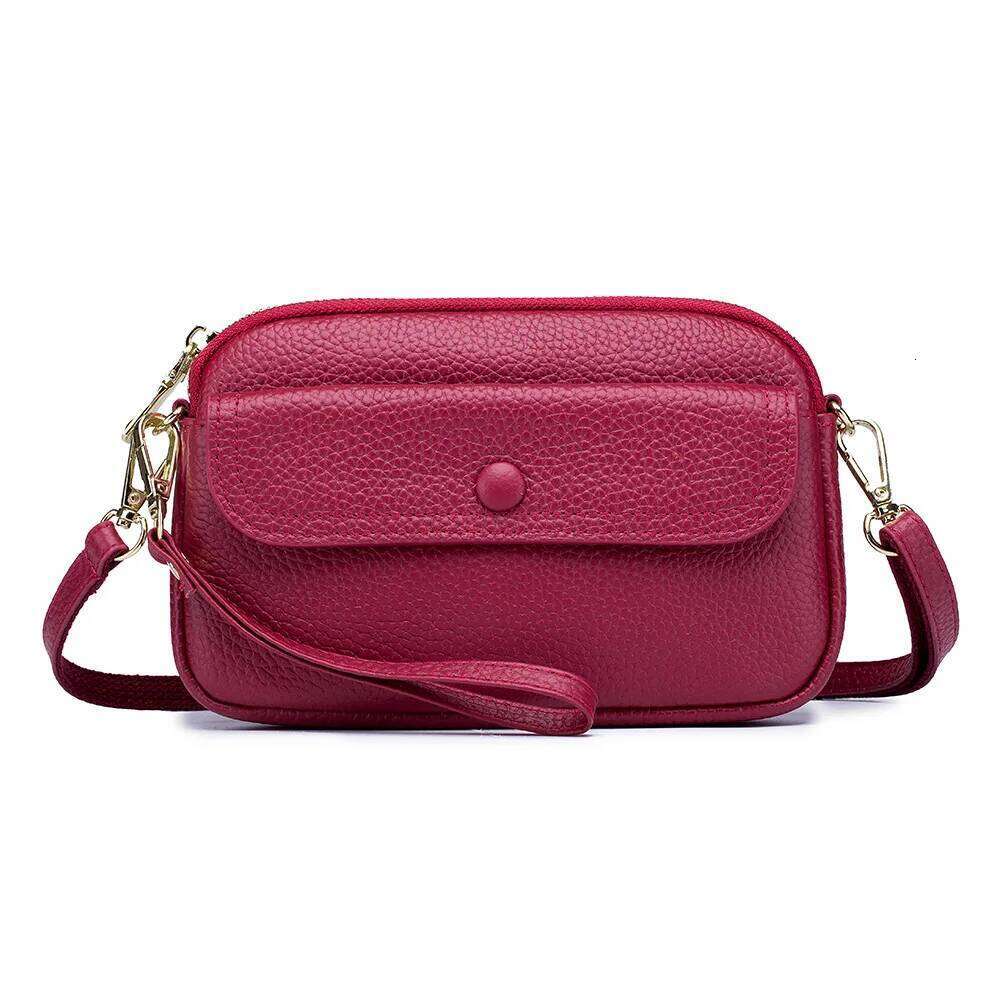 Alirattan Genuine Leather Women's 2025 New Fashion Shoulder Crossbody Lightweight And Versatile Handheld Bag