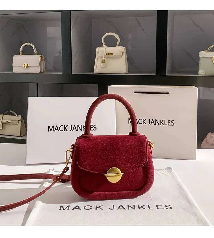 High Quality Veet Square Autumn New Fashion Women's Handbag Lady Purse Shoulder Messenger Female Casual Bag