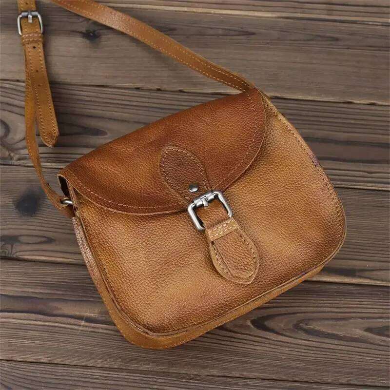 New Fashion Real Cowhide Leather Crossbody Bags Designer Ladies Shoulder Vintage Women Bag