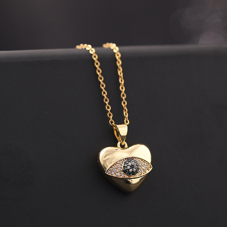 Luxury Brand Designer Jewelry European And American Hot-Selling Jewelry Titanium Steel Collarbone Chain Colorful Zircon Eye Pendant Demon Eye Necklace