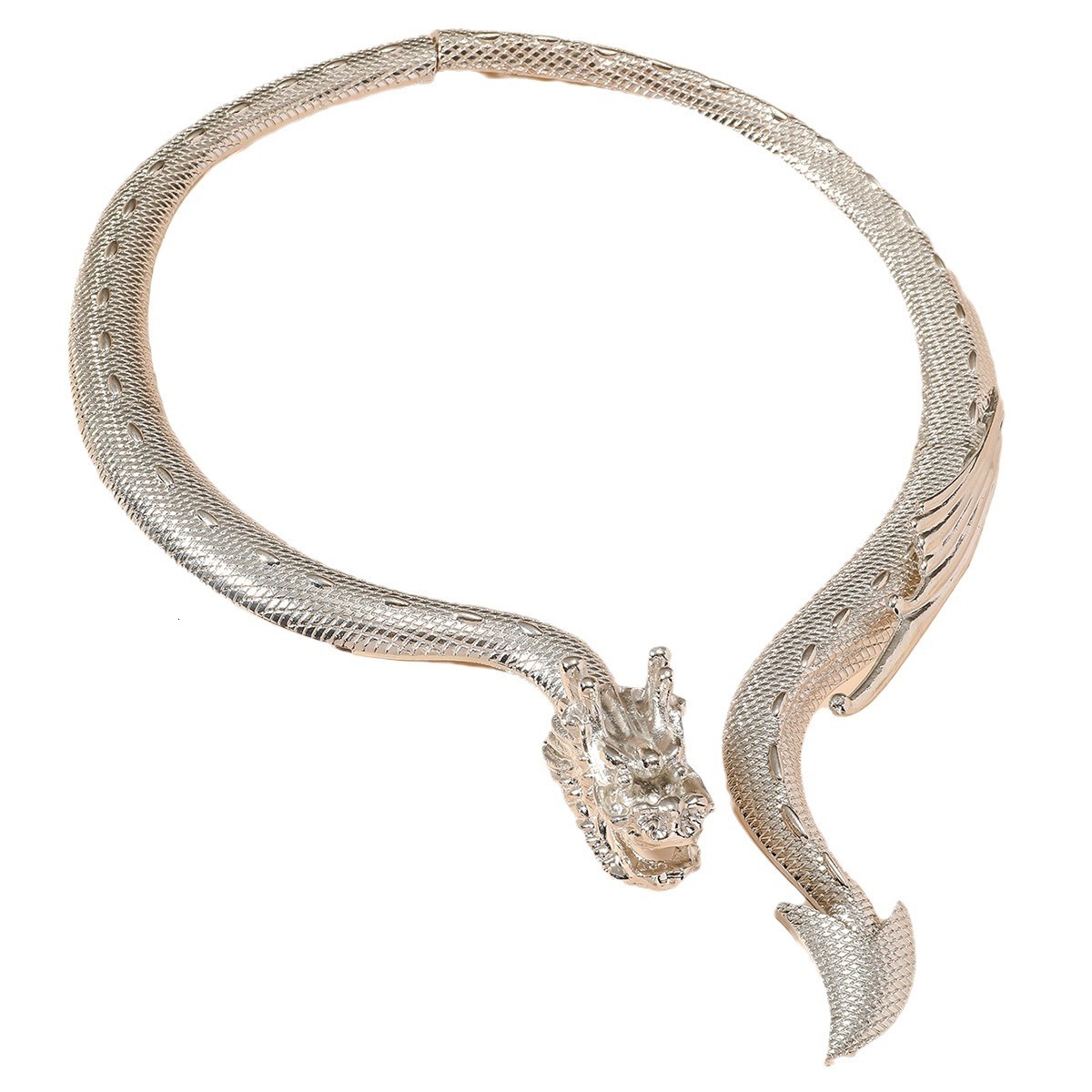 Luxury Brand Designer Jewelry Vintage Exaggerated Open Snake Necklace Personality Dragon Style New Year Dragon Year Symbol Good Meaning Couple Necklac