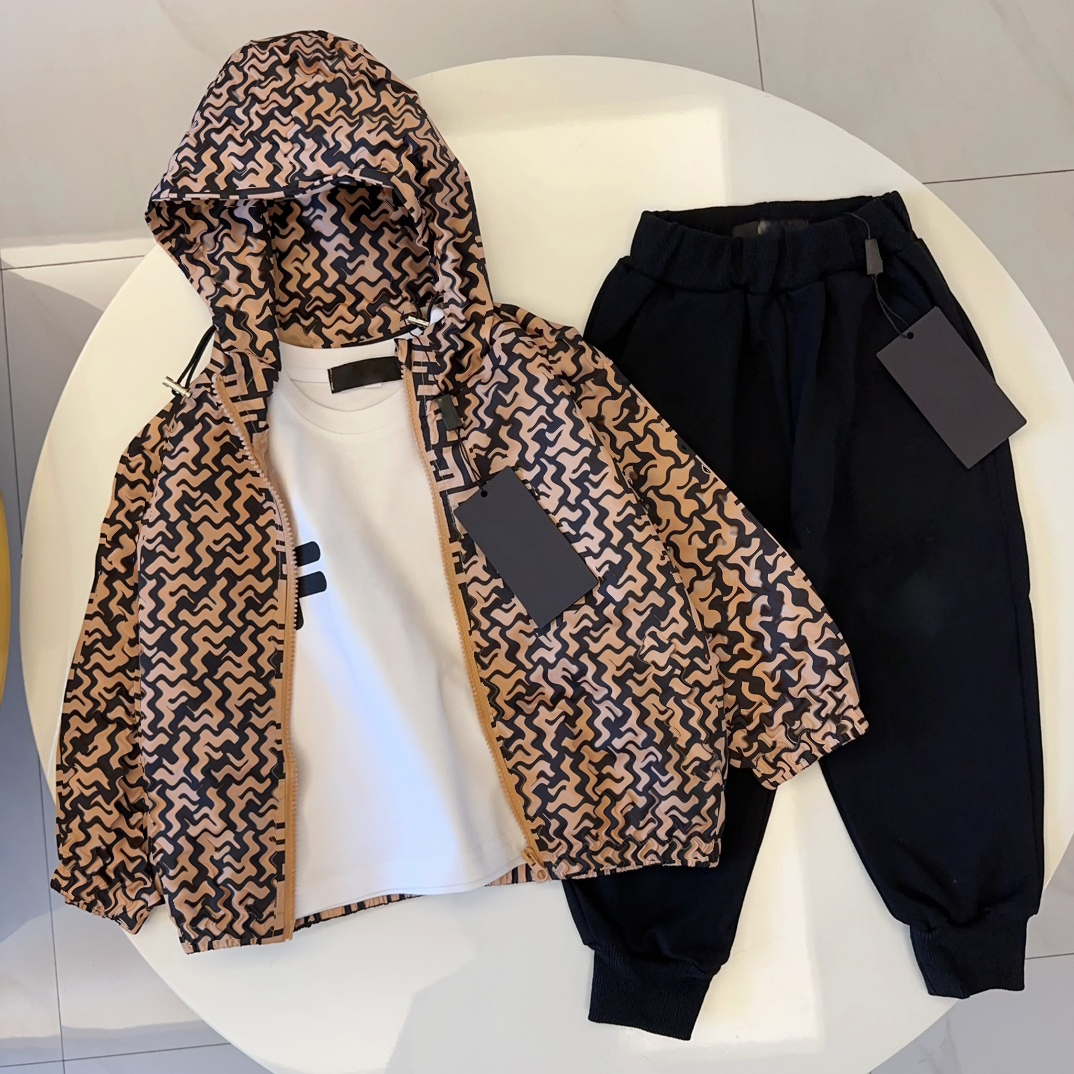 Children Clothing Toddler Brand Sets Autumn Sports Suit Fashion Boys Girls Hooded Sweatshirts with Pants Outfit Suit Kids Tracksuit size 100cm150cm d1 W251028