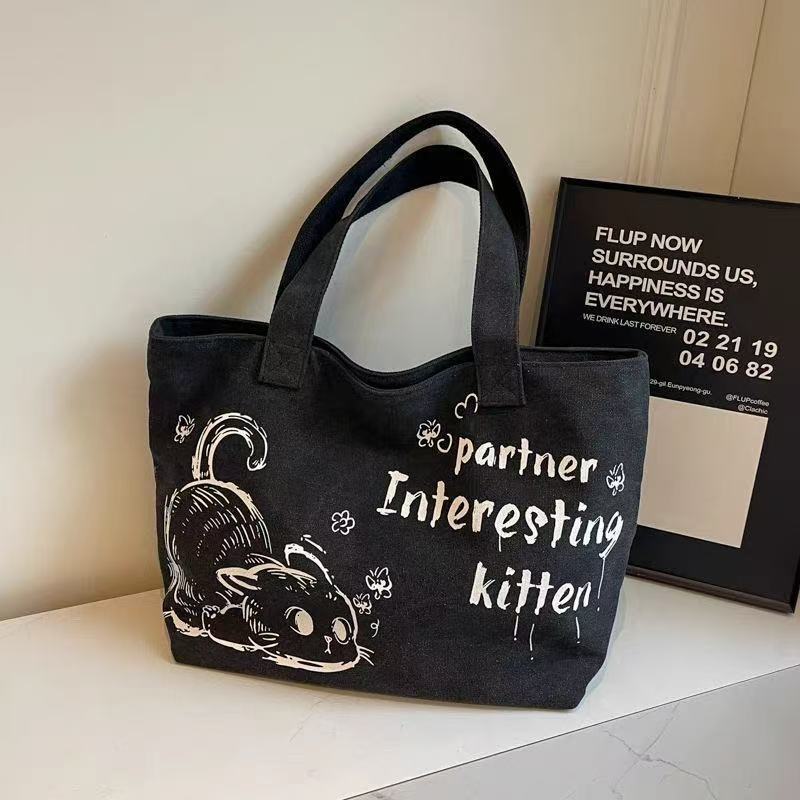 Casual Large Capacity Canvas Tote Bag For Luxury Bagdesigner Free Shipping Women 2025 New Fashion Outdoor Handheld Shopping Bag Commuter Shoulder Bag
