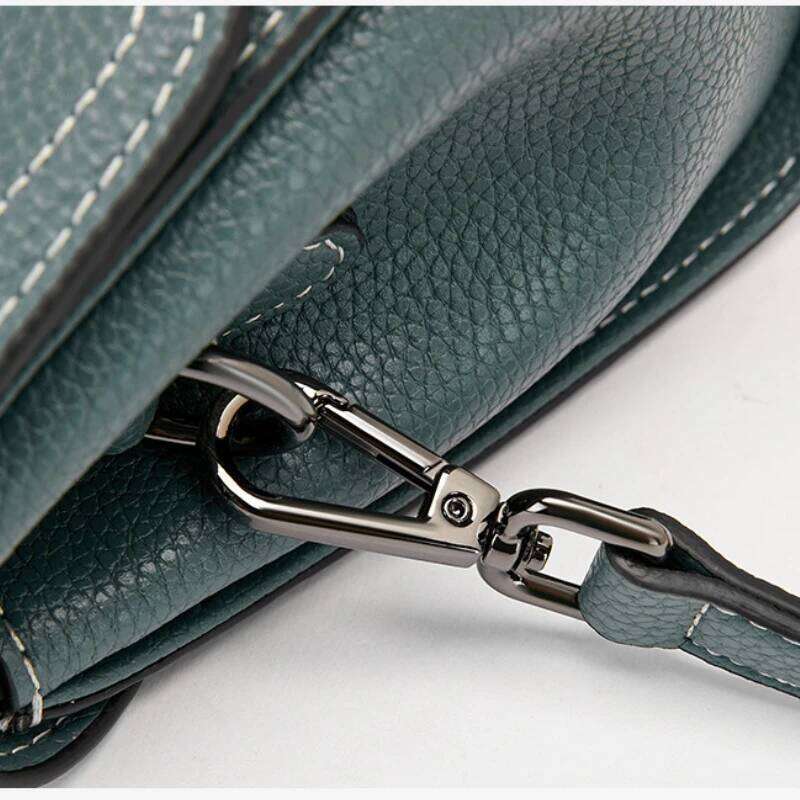 Casual Women Bags Genuine Messenger Bag Cow Leather All-Match Single Shoulder Hand-Held Square Handbag High Quality