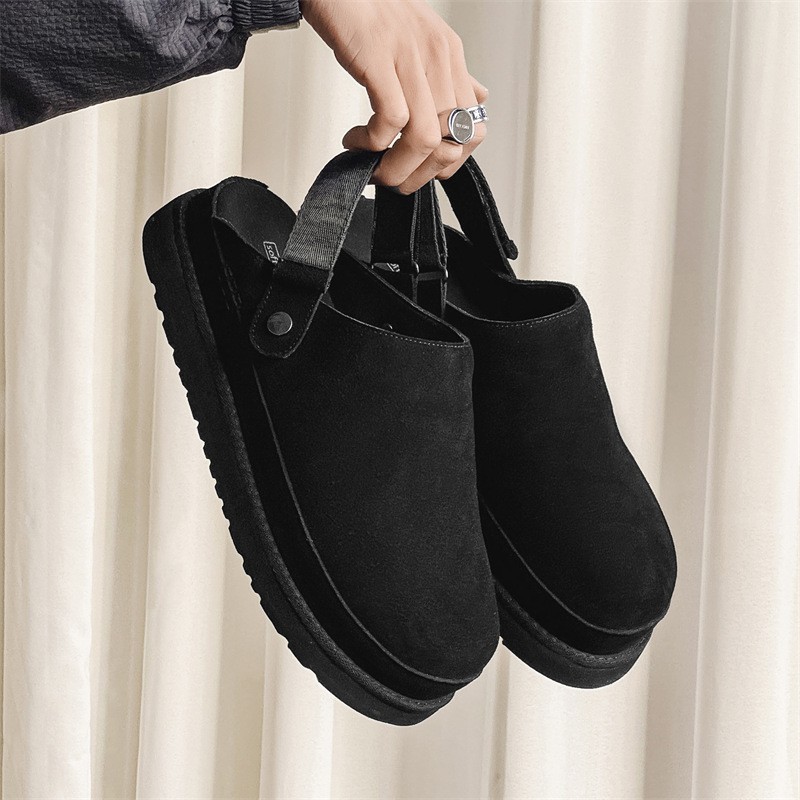 Designer Slippers 25 Autumn Export plus-size Slippers for Women, European and American fashion, Versatile, thick-soled cowhide fleece slippers Free sh