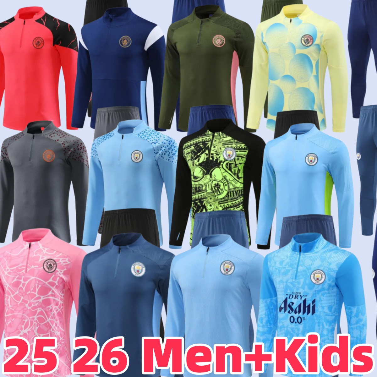 25 26 man City tracksuits soccer tracksuits Football Training Suit MEN Kids kit 24 25 26 Haaland MARMOUSH DOKU FODEN GREALISH RUBEN Sportswear Survatment Chandal
