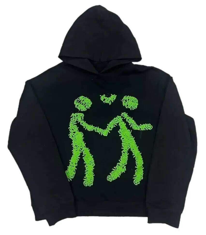 American Retro Personalized Hoodie Trendy Sports Y2k Letter Pattern Printed Hooded Sweatshirt Street Wear